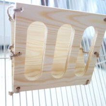 Wooden Rabbit Hay Feeder Shelf Folding Small Animal Cage Accessory
