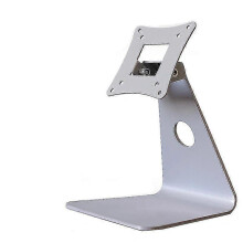 (Silver) Supporto rialzato regolabile in acciaio per monitor con staffa VESA 75/100 mm
