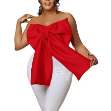 (M,Red)Women's Sexy Summer Solid Candy Color Tube Top Crop Tops