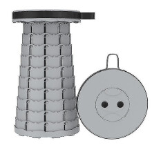(grey) Tabouret pliant amélioré, télescopique et portable