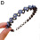 (blue) Fascia per capelli con doppia frangia e forcina 1