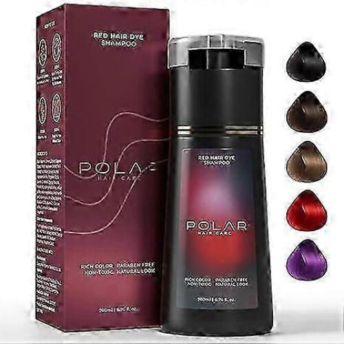 (red) Shampoo colorante istantaneo per capelli grigi Polar per uomo e donna