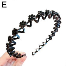 (Black) Fascia per capelli con doppia frangia e forcina