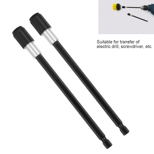 2Pcs Quick Release Hex Screwdriver with 150mm Self-Locking Extension Rod 2