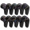 (Black)10pcs Leather Golf Iron Head Covers Set 1