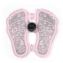 (pink)Electric Ems Foot Massager Leg Reshaping Pad Feet Muscle Stimulator Mat Stock - Ri