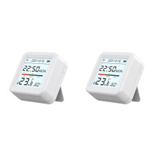 2X Tuya WiFi Temperature Humidity Sensor Life Backlight Hygrometer Thermometer Sensor Phone Remote Monitoring