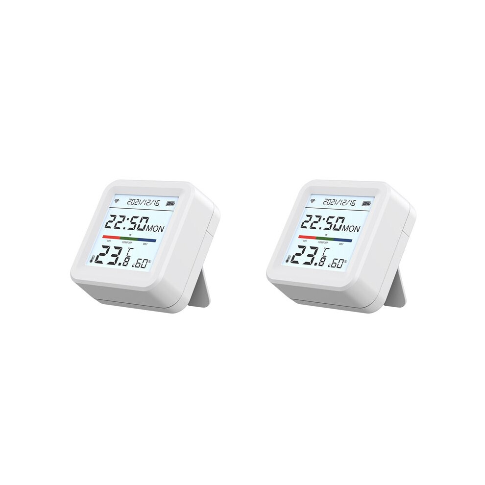 2X Tuya Wifi Temperature Humidity Sensor Life Backlight Hygrometer Thermometer Sensor Phone Remote Monitoring 6033705677493