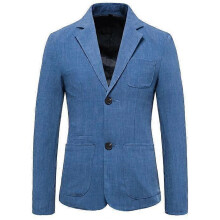 (XL,Blue)Men's Suit Jacket Slim Sports Solid Color Suit Jacket