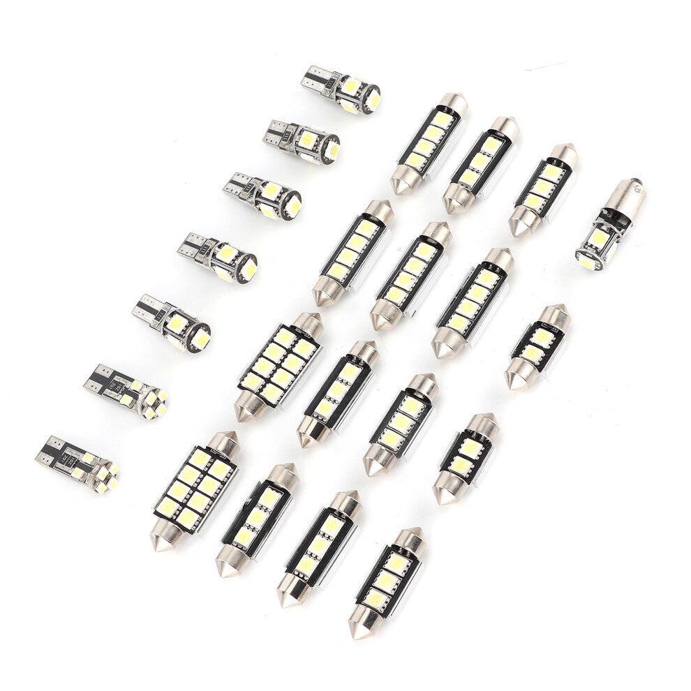 23Pcs T10 Led Bulbs 5W 5050 Chip For Car Interior And License Plate White 8461392134148