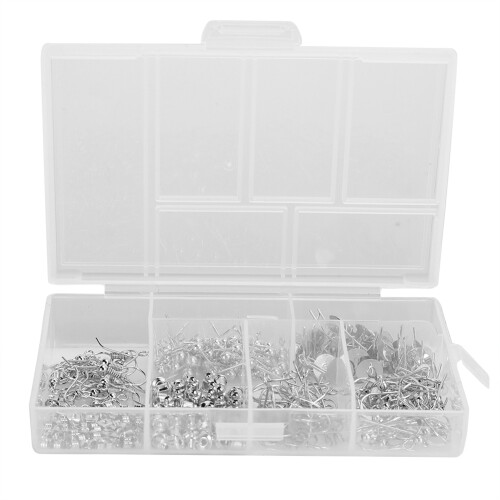 Earring Making Kit with Round Beads & Hooks, Metal, Multiple Colors 1