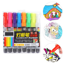 8Pcs Fluorescent Liquid Chalk Pens Erasable Blackboard Markers 150mm