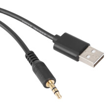 Bluetooth 5.0 Receiver Cable AUX USB Adapter for Car Stereo Black