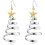 Handmade Christmas Tree Hoop Earrings Golden Silver Two Tone 1