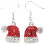 Christmas Dangle Stud Earrings Enamel Crystal Santa Bell Hat 1