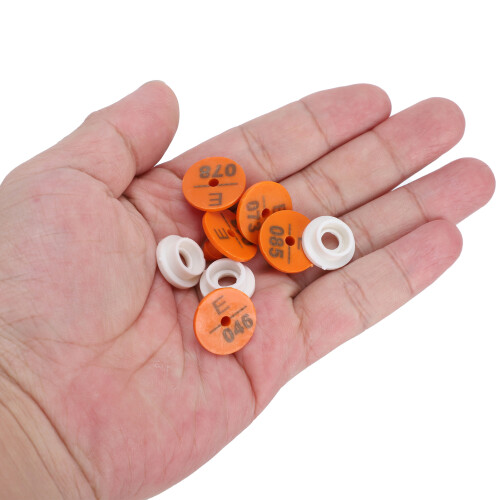 100 Sets Plastic Ear Tags for Rabbits, Small Animals, 1.75x1.75cm 2