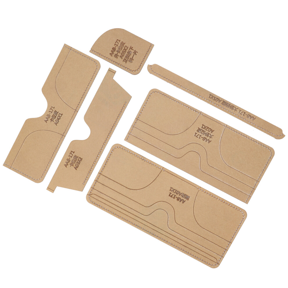 6Pcs Acrylic Wallet Pattern Templates For Diy Leather Craft, 12X10cm 3181392135116