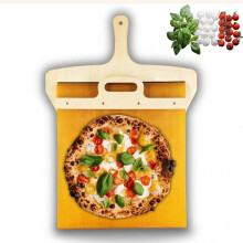 (52.5*32.5, Natural wood finish) Wooden Pizza Peel Sliding Pizza Transfer Shovel Baking Utensil Pizza Paddle Pizza Board Pizza Spatula Pizza Tool