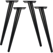 4 Pack 30cm Length Metal Table Legs for Modern Furniture Dresser Cabinet Desk Chair Ottoman Replacement Furniture Support Legs 800kg Capacity - PJ