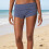 Women's Elastic Low Rise Shorts Polyester Short Tights-Khaki L 5