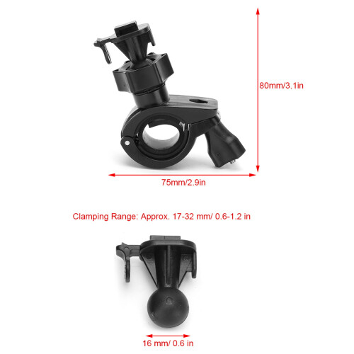 2Pcs 360 Rotating Car DVR Holder, Adjustable Bicycle Mount, POM Material 2