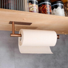Under-Cabinet Paper Towel Holder, Rustproof Stainless Steel, Rose Gold