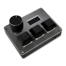 3-Key Wired OSU Gaming Keyboard, Blue Switch, RGB Knob Screen, Copy/Paste Shortcuts
