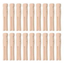100pcs Rustic Wood Clothespins for Crafts & Laundry, 6.5x1x0.5cm