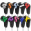 (Black-Color)10pcs Leather Golf Iron Head Covers Set 1