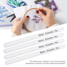 10pcs Water Soluble Fabric Marking Pens - White, Blue, Purple, Red