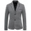 (XL,Dark Grey)Men's Suit Jacket Slim Sports Solid Color Suit Jacket 1