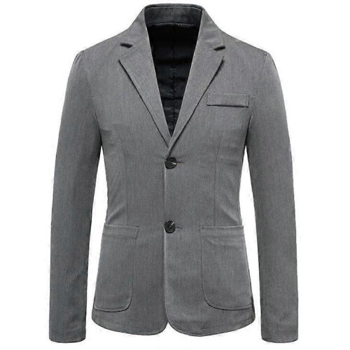 (XL,Dark Grey)Men's Suit Jacket Slim Sports Solid Color Suit Jacket