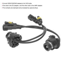 D2S/D4S HID Bulb Converter Wiring Harness, 12V 35W Black