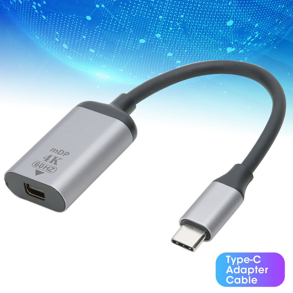 Portable Typec Male To Mini Dp Adapter Cable For Windows, 4K@60Hz 7651392136612