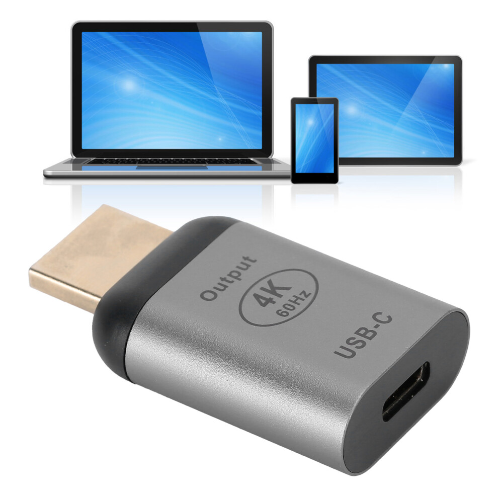 Aluminum Alloy Type-C Female To Hd Multimedia Adapter, 4K 60Hz, Win/Android/Os X 7611392136586