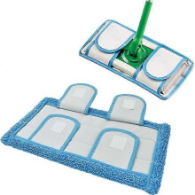 (green) 2 Pcs Reusable Mop Pad for Sweeper Mop