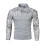 (S,grey)Men's Half Zip Pullover Long Sleeve Camo Army Sweatshirt 1