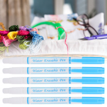10pcs Blue Double Head Water Erasable Fabric Marker Tailoring Pen 15.2cm