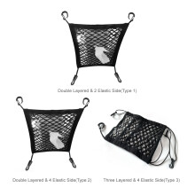 Car Mesh Seat Back Net Bag Storage Organizer Black, 13x12x3cm
