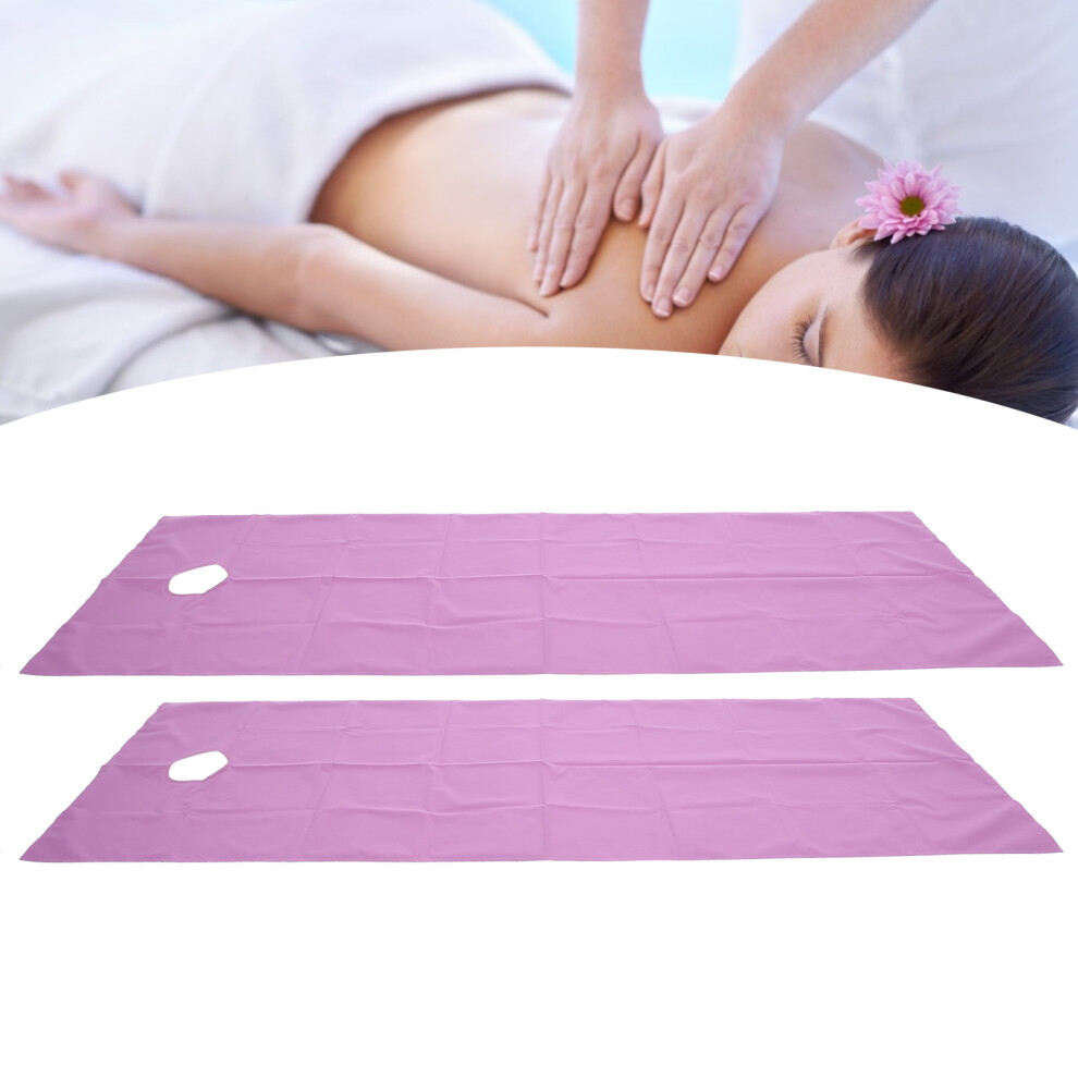 Massage Table Cover Sheets 2pcs Waterproof Breathable Oil Resistant Purple Spa