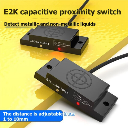 E2K Series Proximity Sensor Matrix Capacitive  10-30V  3-Wire NPN PNP Sensing Distance 10mm Adjustable 1