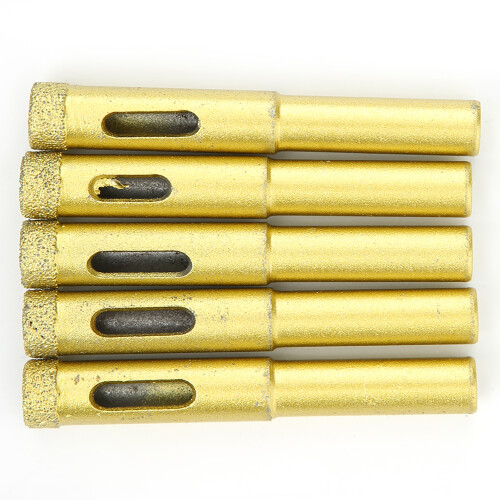 5Pcs Gold Diamond Hole Saw Drill Bits 10mm for Tile Concrete Marble 1