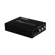S-Video + AV zu  Analogsignal zu HD-Ausgang, Zwei Eingänge und ein Ausgang mit 3,5-mm-Audiobuchse