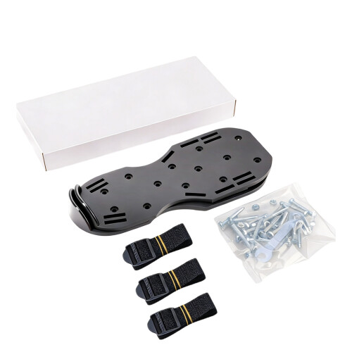 Grass Aerator Shoes with Adjustable Hook Loop Straps-Black 2