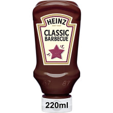 Heinz BBQ Sauce Top Down 220ml (Pack of 8)