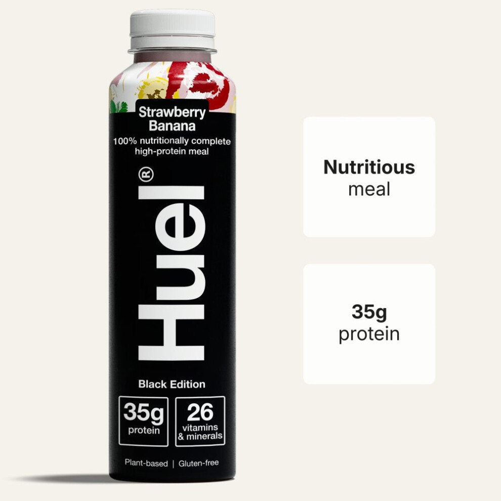 Huel Strawberry Banana 500Ml (Pack Of 1) Black