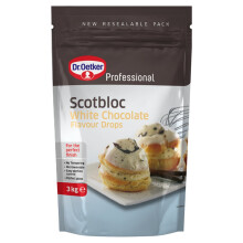 Dr. Oetker White Chocolate Drops 3kg (Pack of 1)