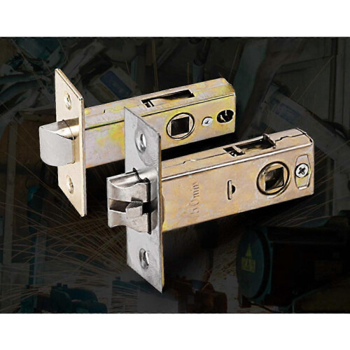 (35mm) Silent Tubular Latch, Easy Install Mortice Bolt & Square Spindle Kit 1
