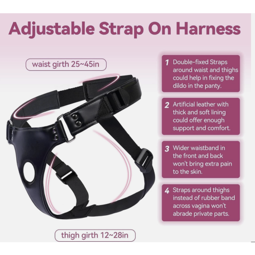 Remote Vibrator Strap on Dildo Harness  Adjustable 2