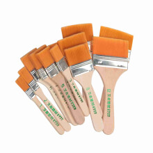 12pcs Flat Nylon & Wooden Paintbrush Set for Art Oil & Barbecue Painting Needs